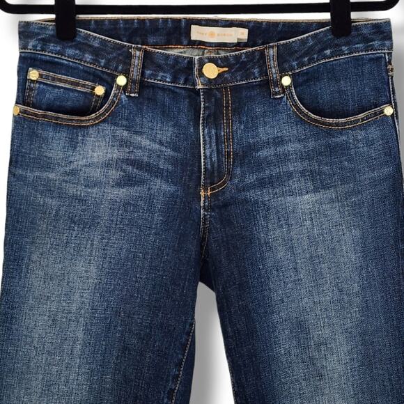 Tory Burch Embroidered Raw Hem Ankle Jeans Women’s Size: 30 - Picture 4 of 12
